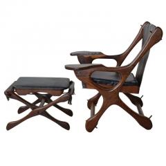 Don Shoemaker Original Don Shoemaker Sling Swinger Chair and Ottoman 1960s - 569449