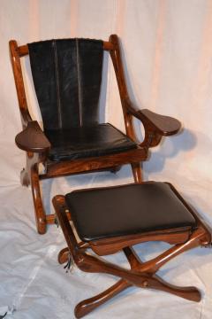 Don Shoemaker Original Don Shoemaker Sling Swinger Chair and Ottoman 1960s - 569457