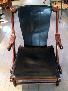 Don Shoemaker Rosewood and Leather Lounge Chair with Ottoman - 110834