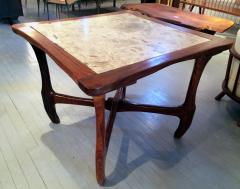 Don Shoemaker Rosewood and Marble Table - 110824