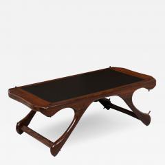 Don Shoemaker Sculpted Rosewood Leather Coffee Table for Se al Furniture - 2908538