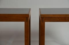 Donald Clarence Judd Set of 3 Minimal Teak and Laminate Cube Tables in the Style of Donald Judd - 1034751