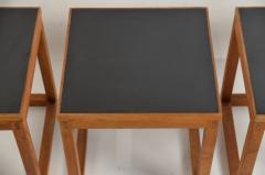 Donald Clarence Judd Set of 3 Minimal Teak and Laminate Cube Tables in the Style of Donald Judd - 1034755