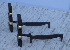 Donald Deskey 1950s Donald Deskey Art Deco Style Andirons - 2777847