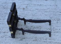Donald Deskey 1950s Donald Deskey Art Deco Style Andirons - 2777852