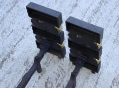 Donald Deskey 1950s Donald Deskey Art Deco Style Andirons - 2777853