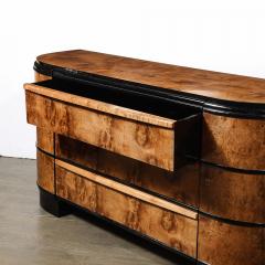 Donald Deskey Art Deco Bookmatched Burled Elm Black Lacquer Sideboard by Donald Deskey - 4266146