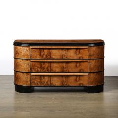 Donald Deskey Art Deco Bookmatched Burled Elm Black Lacquer Sideboard by Donald Deskey - 4266154