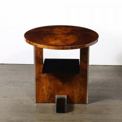 Donald Deskey Art Deco Burled Carpathian Elm Occasional Table by Donald Deskey for Widdicomb - 4265746