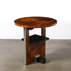 Donald Deskey Art Deco Burled Carpathian Elm Occasional Table by Donald Deskey for Widdicomb - 4265752