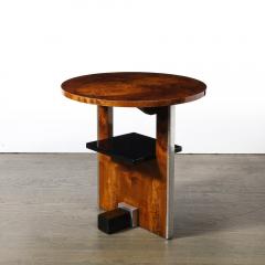 Donald Deskey Art Deco Burled Carpathian Elm Occasional Table by Donald Deskey for Widdicomb - 4265759