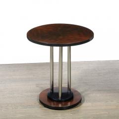 Donald Deskey Art Deco Machine Age Side Table in Book Matched Walnut By Donald Deskey - 4550518