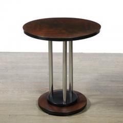 Donald Deskey Art Deco Machine Age Side Tables in Book Matched Walnut By Donald Deskey - 4489888