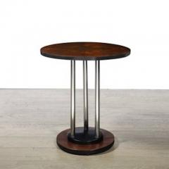 Donald Deskey Art Deco Machine Age Side Tables in Book Matched Walnut By Donald Deskey - 4489890
