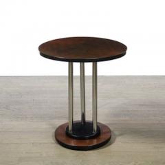 Donald Deskey Art Deco Machine Age Side Tables in Book Matched Walnut By Donald Deskey - 4489892