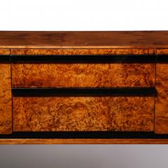 Donald Deskey Donald Deskey Art Deco Black Lacquer Burled Carpathian Elm Walnut Sideboard - 2050352