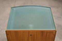 Donald Deskey Donald Deskey Art Deco Illuminated Nightstand in Highly Figured Avodire 1940s - 4547355