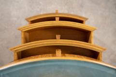 Donald Deskey Donald Deskey Art Deco Illuminated Nightstand in Highly Figured Avodire 1940s - 4547359