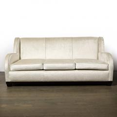 Donald Deskey Donald Deskey Art Deco Radio City Music Hall Sofa in Platinum Velvet - 3553669