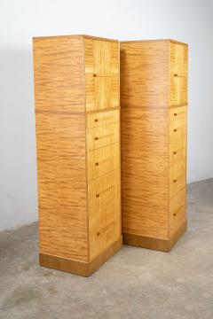 Donald Deskey Donald Deskey Art Deco Skyscraper Dressers in Highly Figured Avodire 1940s Pair - 4547420