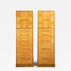 Donald Deskey Donald Deskey Art Deco Skyscraper Dressers in Highly Figured Avodire 1940s Pair - 4547520