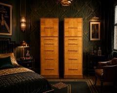 Donald Deskey Donald Deskey Art Deco Skyscraper Dressers in Highly Figured Avodire 1940s Pair - 4743125