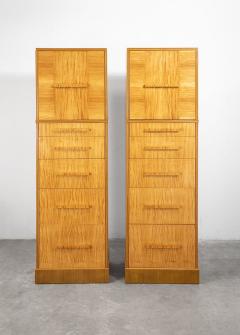 Donald Deskey Donald Deskey Art Deco Skyscraper Dressers in Highly Figured Avodire 1940s Pair - 4743129