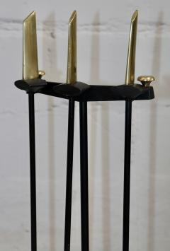 Donald Deskey Donald Deskey Brass And Iron Three Piece Fireplace Tools With Tripod Stand - 3366525
