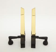 Donald Deskey Donald Deskey Brass Blade Andirons - 1860123