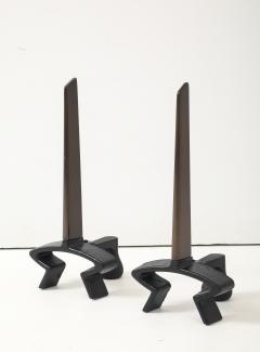 Donald Deskey Donald Deskey Bronze Blade Andirons - 4418414