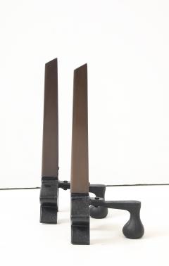 Donald Deskey Donald Deskey Bronze Blade Andirons - 4418415