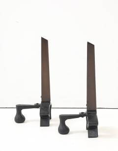 Donald Deskey Donald Deskey Bronze Blade Andirons - 4418420
