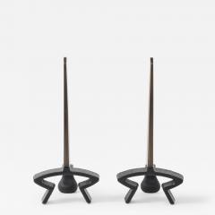 Donald Deskey Donald Deskey Bronze Blade Andirons - 4419581