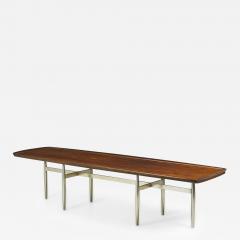 Donald Deskey Donald Deskey for Charak Modern Rosewood Surfboard Cocktail Coffee Table - 2797680