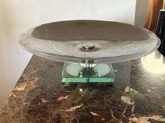 Donald Deskey MODERNIST ART DECO CHROME AND GLASS BALL COMPOTE - 4335969