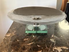 Donald Deskey MODERNIST ART DECO CHROME AND GLASS BALL COMPOTE - 4335972