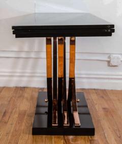 Donald Deskey MODERNIST ART DECO COPPER AND BLACK LACQUER CONSOLE DINING TABLE - 1653947