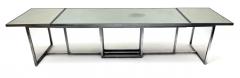 Donald Deskey MODERNIST ART DECO MIRRORED AND ALUMINUM EXTENDING DINING TABLE BY DONALD DESKEY - 4006662