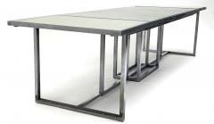 Donald Deskey MODERNIST ART DECO MIRRORED AND ALUMINUM EXTENDING DINING TABLE BY DONALD DESKEY - 4006663