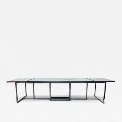 Donald Deskey MODERNIST ART DECO MIRRORED AND ALUMINUM EXTENDING DINING TABLE BY DONALD DESKEY - 4010451