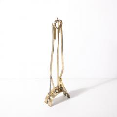 Donald Deskey Mid Century Modernist Sculptural Polished Brass Fire Tool Set by Donald Deskey - 4438801
