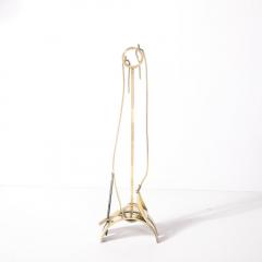 Donald Deskey Mid Century Modernist Sculptural Polished Brass Fire Tool Set by Donald Deskey - 4438802