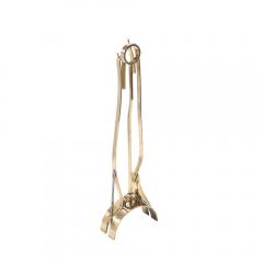 Donald Deskey Mid Century Modernist Sculptural Polished Brass Fire Tool Set by Donald Deskey - 4438804