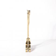 Donald Deskey Mid Century Modernist Sculptural Polished Brass Fire Tool Set by Donald Deskey - 4438807
