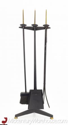 Donald Deskey for Bennett Iron and Brass Andirons Fireplace Tool Set - 2574511