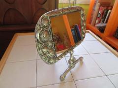 Donald Drumm Stunning Donald Drumm Brutalist Aluminium Dressing Table Mirror Mid Century - 1629408