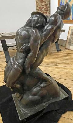 Donald Harcourt De Lue Bronze Pulling a Soldier to Safety by Donald De Lue  - 3977345