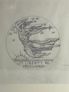 Donald Harcourt De Lue Liberty Be Proclaimed Drawing - 3016860