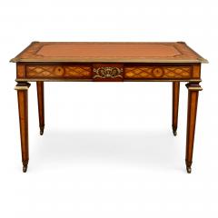 Donald Ross Antique parquetry ormolu and leather bureau plat by Ross - 3159915
