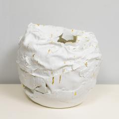 Dora Stanczel French Bespoke Sculptural Vase with Gold by Ceramicist Dora Stanczel - 4093856